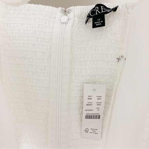 J.Crew Puff Sleeve Squareneck Top in Cotton Poplin - Picture 8 of 9